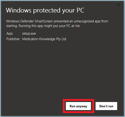 Windows Defender Smartscreen prompt